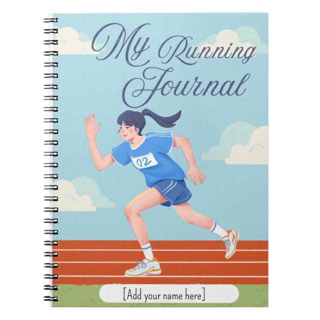 Cuaderno Diario de Carrera | Rastreador de Fitness Personal (Frente)