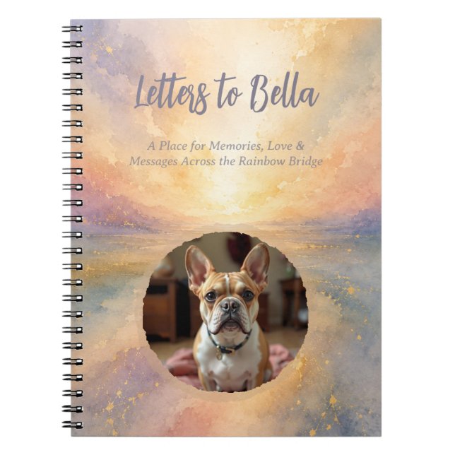Cuaderno Diario de cartas a mi perro | Puente del Arcoíris  (Frente)