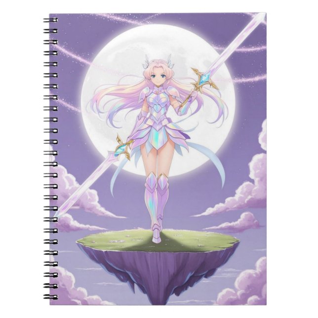 Cuaderno Diario de Chica mágico Pastel - Guerrero lunar (Frente)