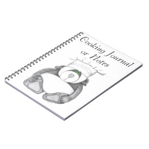 Cuaderno Diario de cocina con imagen de oso panda