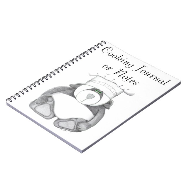 Cuaderno Diario de cocina con imagen de oso panda (Lado Izquierdo)