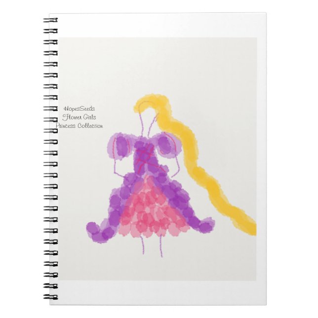 Cuaderno Diario de Colección de Flores Princesas (Frente)