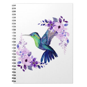 Cuaderno Diario de Colibrí Flor