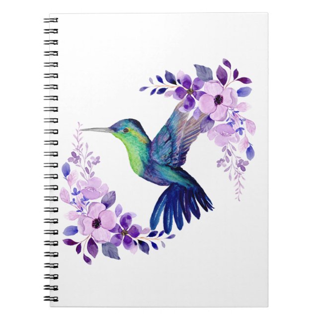Cuaderno Diario de Colibrí Flor (Frente)