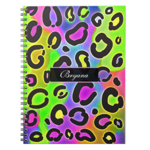 Cuaderno Diario de Color Leopardo Guepardo Arcoíri