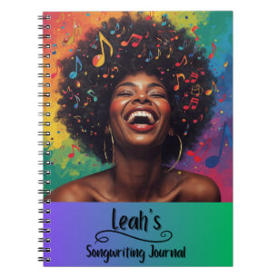 Cuaderno Diario de composición de canciones de Rap Hip Hop