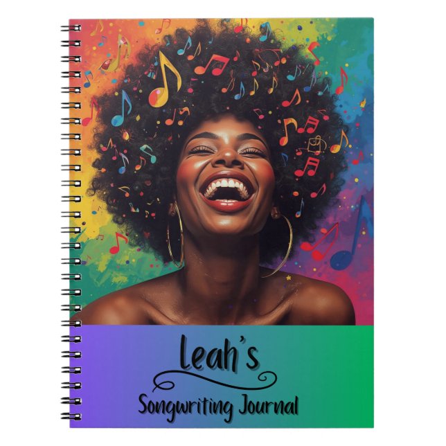 Cuaderno Diario de composición de canciones de Rap Hip Hop  (Frente)