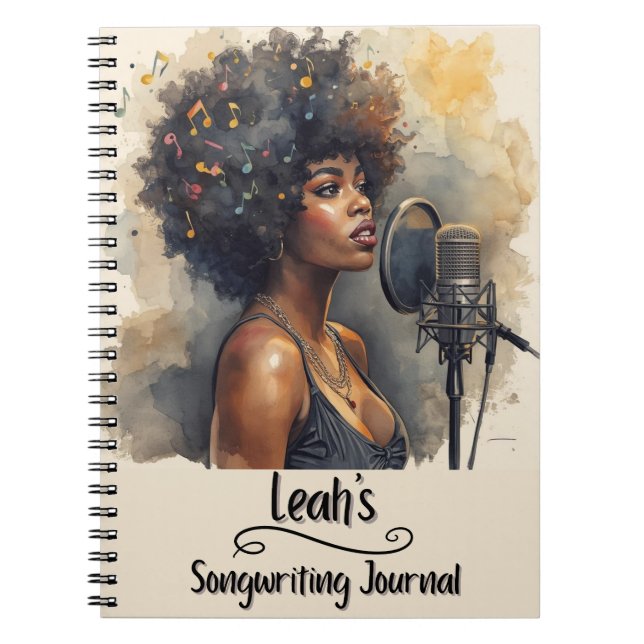 Cuaderno Diario de composición de canciones de Rap Hip Hop  (Frente)