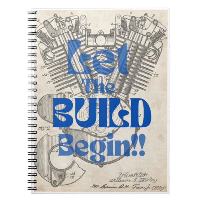 Cuaderno Diario de construcción de motor (Frente)