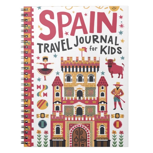 Cuaderno Diario de cruceros de España para niños (Frente)
