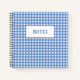 Cuaderno Diario de Cuadros Azules y Blancos Adorab