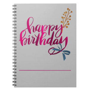 Cuaderno Diario de cumpleaños feliz