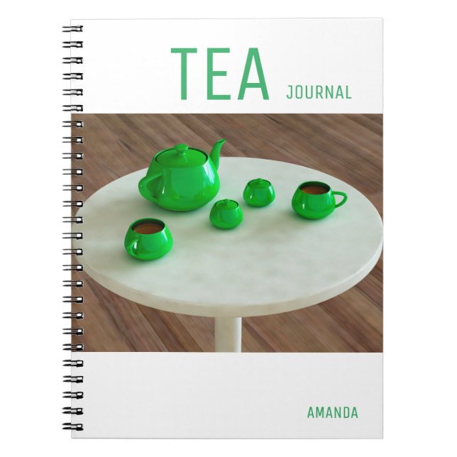 Cuaderno Diario de degustación de té y portátil para beber  (Frente)
