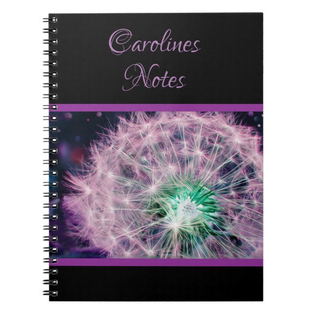 Cuaderno diario de deseos de dandilion (Frente)