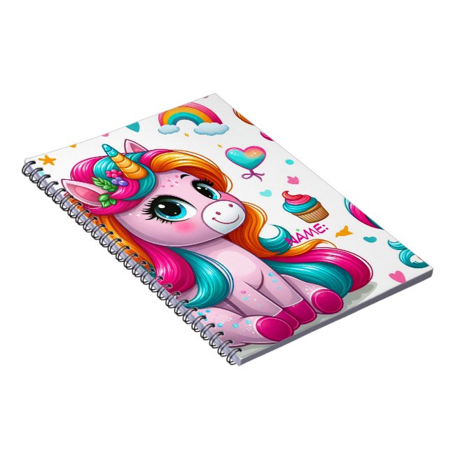 Cuaderno Diario de Dibujo de Unicornio Mágico (Lado Derecho)