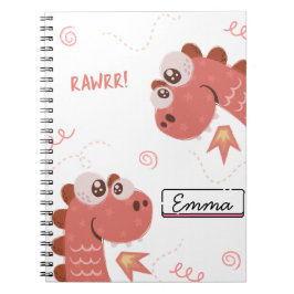 Cuaderno Diario de Dinosaurio Bonito para Niñas – ¡Divertid