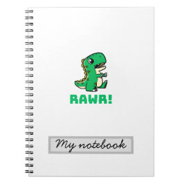 Cuaderno Diario de dinosaurios de corte personalizado