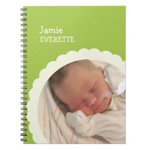 Cuaderno Diario de encargo de la foto del punto del bebé