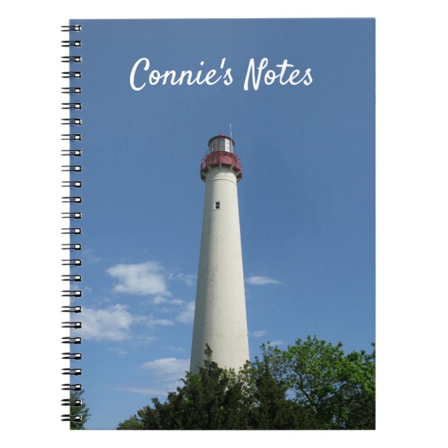 Cuaderno Diario de Escritura de Cape May Lighthouse New Jer (Frente)