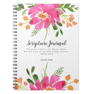 Cuaderno Diario de Escritura Personalizada de Bouquet Flora