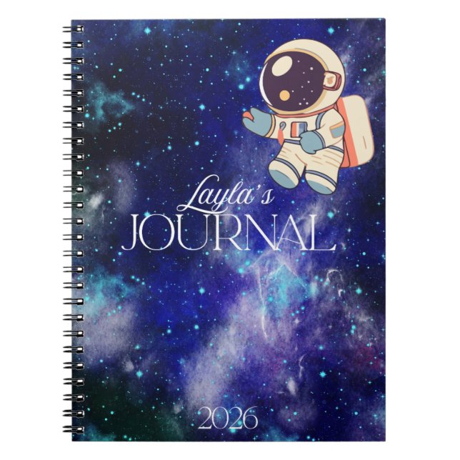 Cuaderno Diario de Espacio Personalizado (Frente)