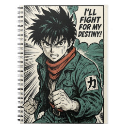 Cuaderno Diario de espiral de bloc de notas anime retro man