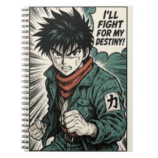 Cuaderno Diario de espiral de bloc de notas anime retro man