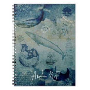 Cuaderno Diario de Espiral del Océano/ Libro de invitados