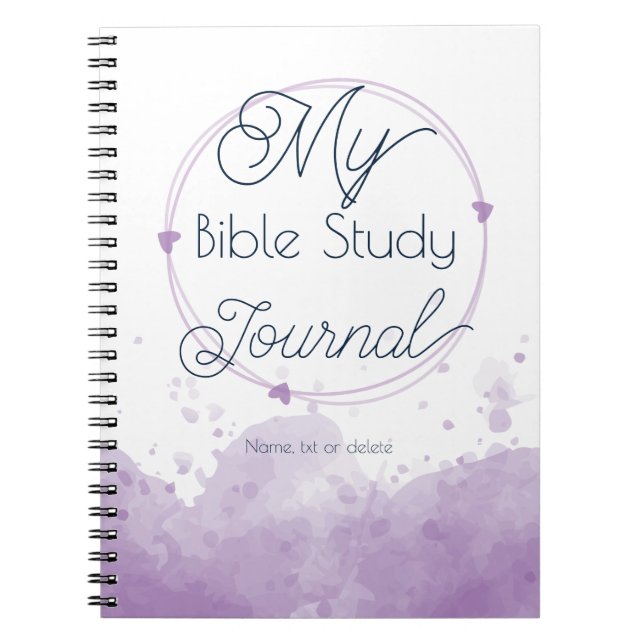 Cuaderno Diario de estudio de la Biblia, devoción (Frente)