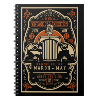 Cuaderno Diario de exposición de coches de época