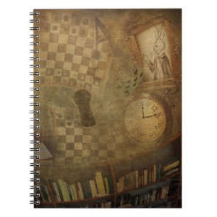 Cuaderno Diario de fantasía vintage de Alicia en el país de