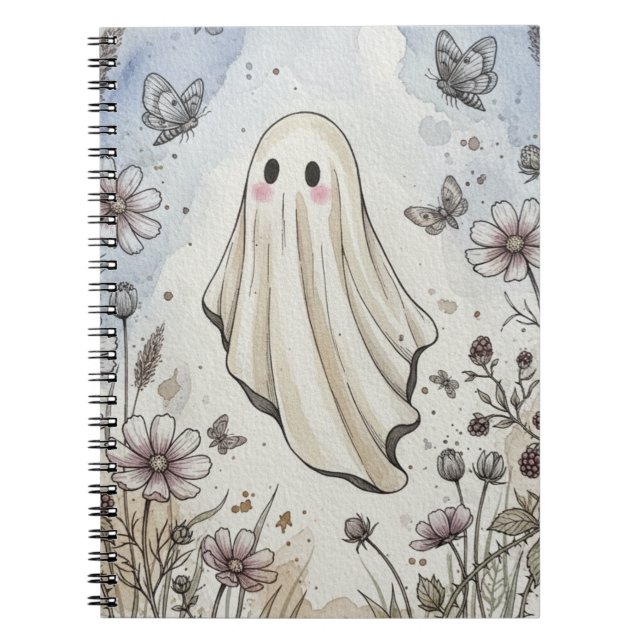 Cuaderno Diario de Fantasmas con Acuarela (Frente)