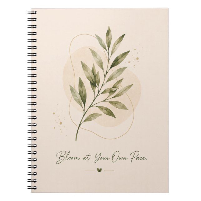 Cuaderno Diario de florece a tu propio ritmo (Frente)