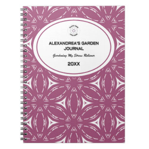 Cuaderno Diario de Flores de Acuarela Rosa Floral
