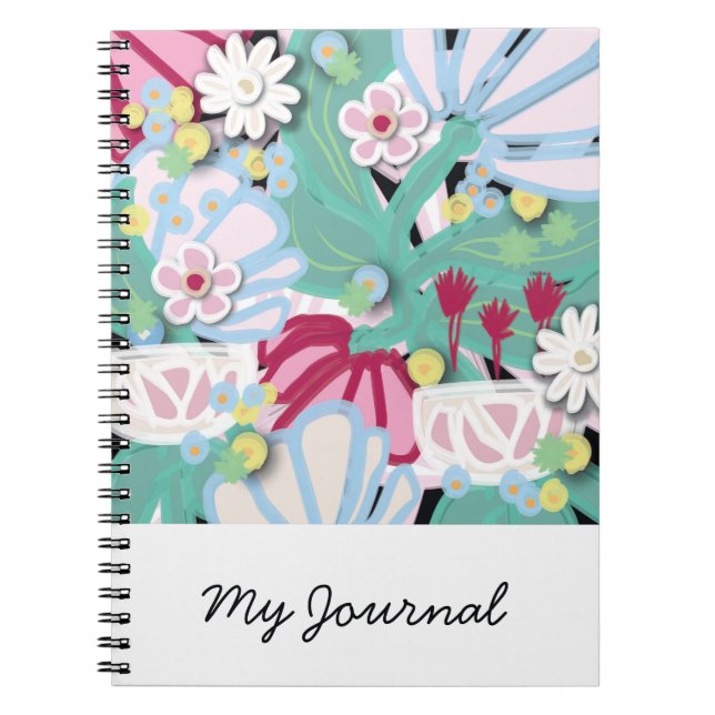 Cuaderno Diario de flores de primavera (Frente)