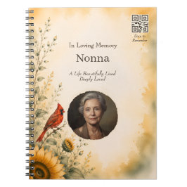 Cuaderno Diario de Fotos Personalizado con Código QR en Mem