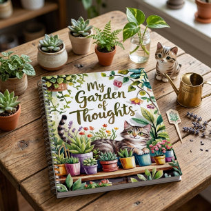 Cuaderno Diario de Gatito Adorable en Acuarela para Amantes