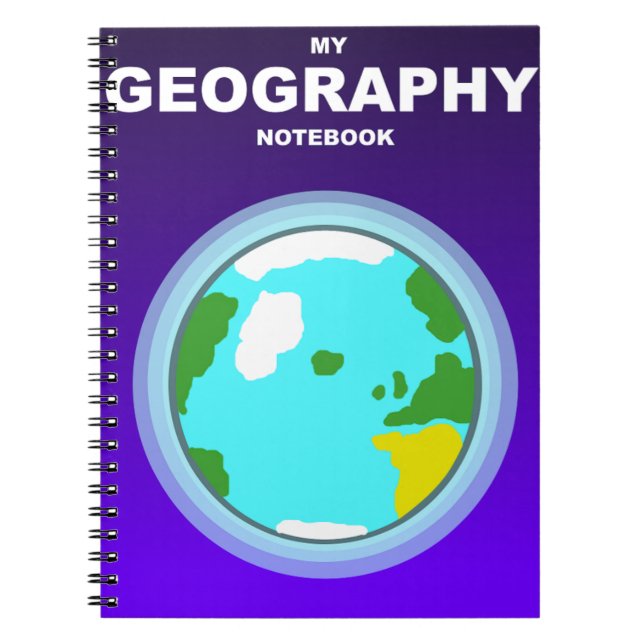 Cuaderno Diario de globo de Mi geografía para portátiles (Frente)