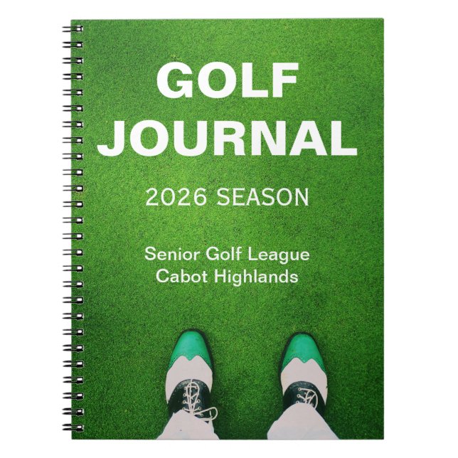 Cuaderno Diario de Golf Personalizado para Golfistas (Frente)