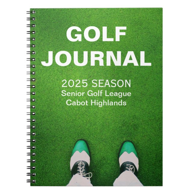 Cuaderno Diario de Golf Personalizado Personalizado (Frente)