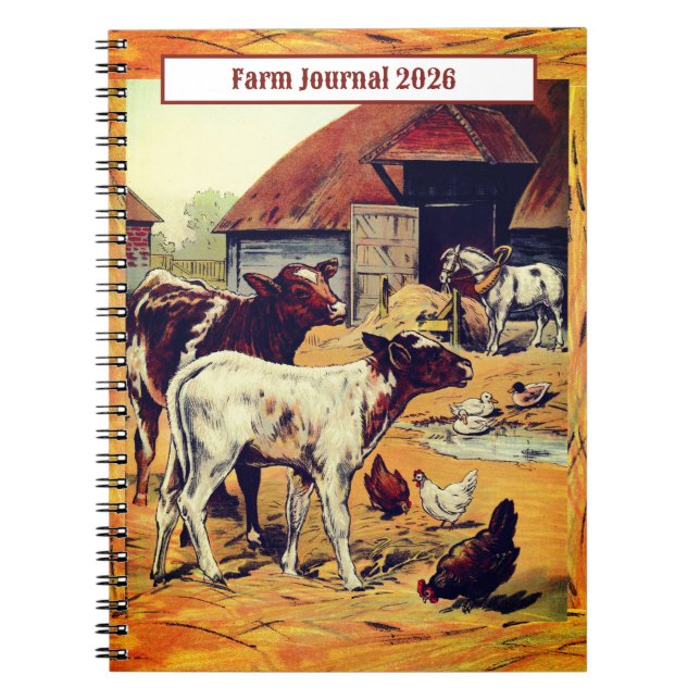 Cuaderno Diario de granja 2026 (Frente)