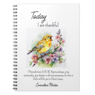 Cuaderno Diario de Gratitud Cristiano Versículo Bíblico Páj