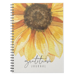 Cuaderno Diario de gratitud de girasol