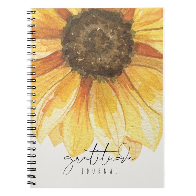 Cuaderno Diario de gratitud de girasol (Frente)