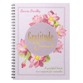 Cuaderno Diario de Gratitud de Lotus Rosa