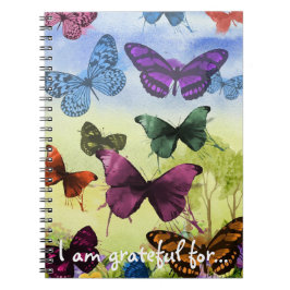 Cuaderno Diario de gratitud de mariposas