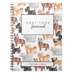 Cuaderno Diario de gratitud del bloc de notas del perro