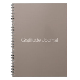 Cuaderno diario de gratitud del personalizado beige minimal