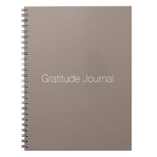 Cuaderno diario de gratitud del personalizado beige minimal