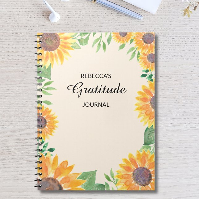Cuaderno Diario de Gratitud Floral Personalizado (Subido por el creador)